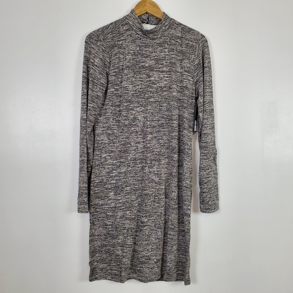 Free Press NWT long sleeved mock neck grey dress XL - Picture 1 of 6